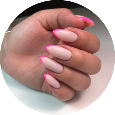 Lady With New Gel Manicure In Newcastle Area Salon
